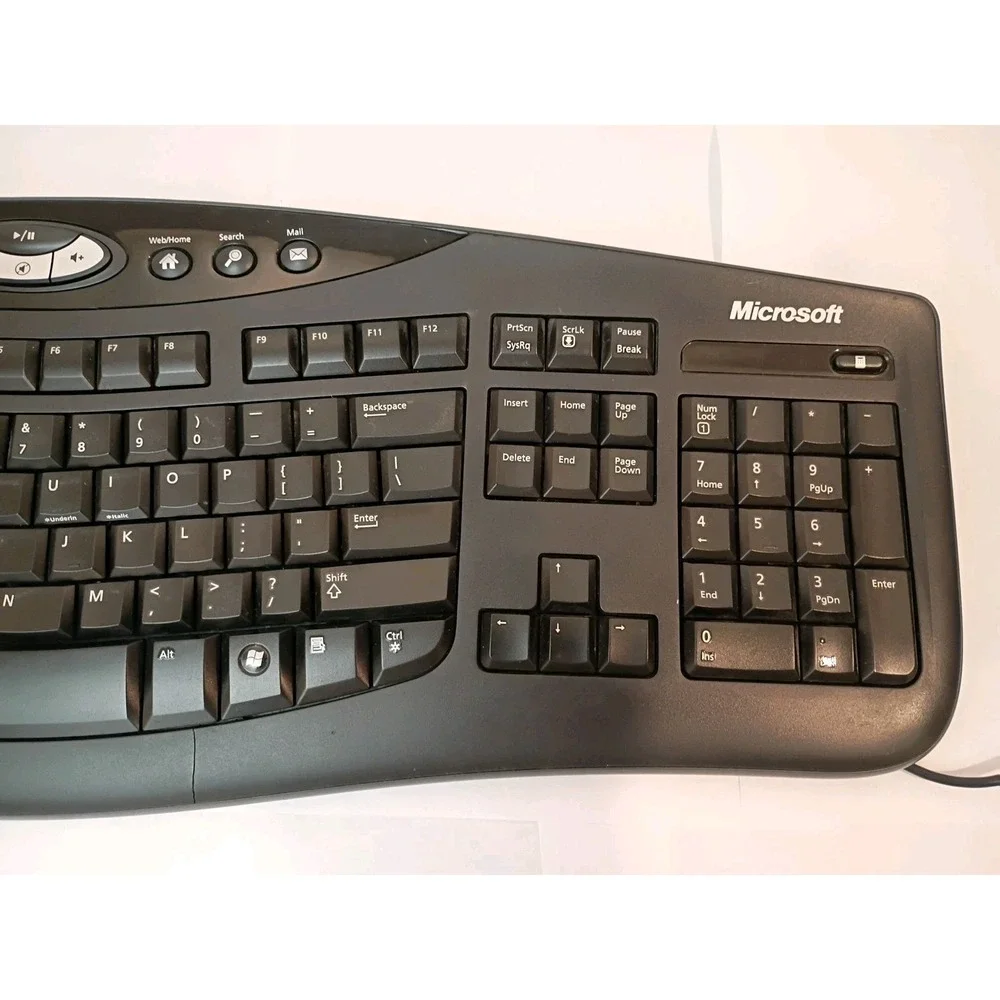 Microsoft Comfort Curve Keyboard 2000 v1.0 USB Wired Ergonomic KU-0459 - TESTED - Picture 3 of 5